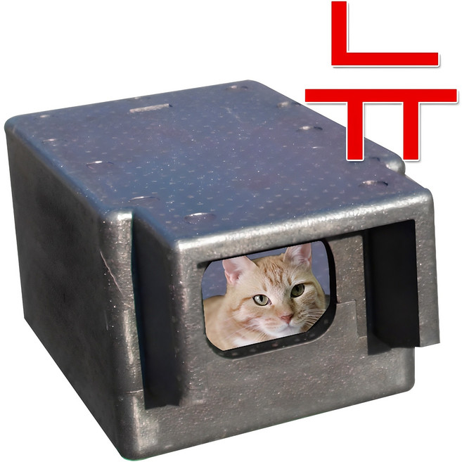 캐츠맘 2025 신형 튼튼집 겨울집 길냥이집 길고양이집 하우스 쉘터 epp 친환경 고보협집 여름집 4계절용, 뉴집 블랙, 1개