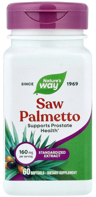 Nature's Way Saw Palmetto 160 mg 60 Softgels, 60 Count, 1개, 60정 - 쿠팡