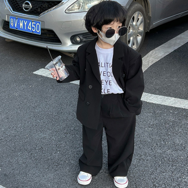 이유까까 아동용 와이드 더블자켓 정장 세트