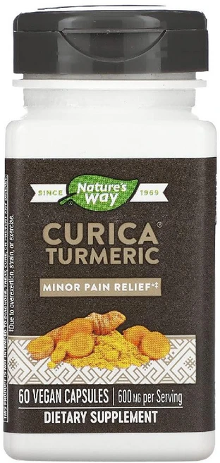 네이처스웨이 강황 터메릭 튜메릭 Curica Turmeric 600mg 60정, 1개 - 쿠팡