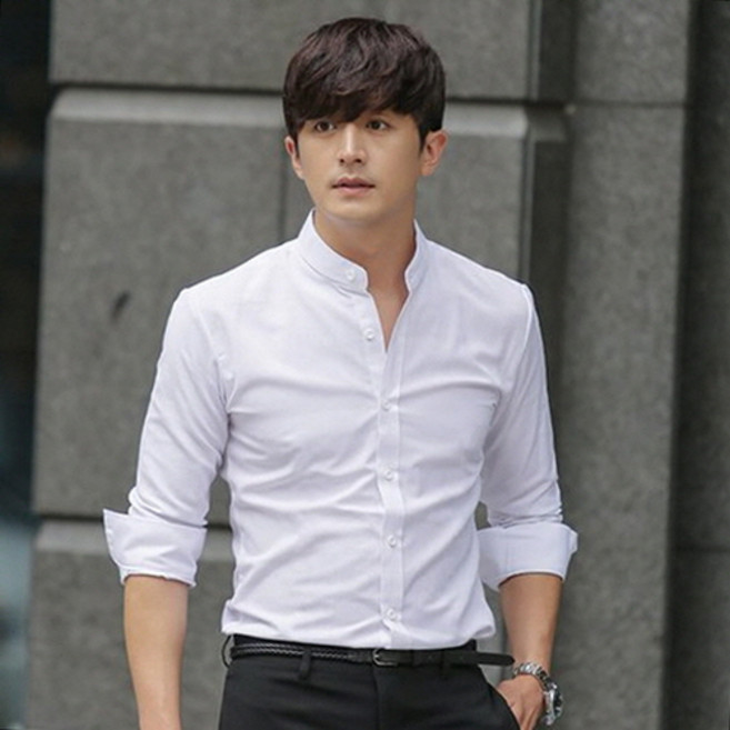 본퀄리티 차이나카라 스판 셔츠