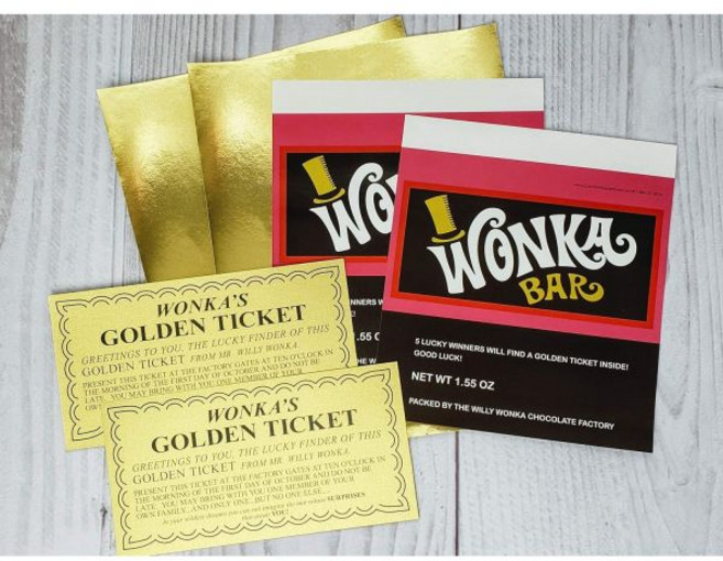 윌리웡카 찰리 초콜릿 셀프 포장지 & 골든티켓 2개