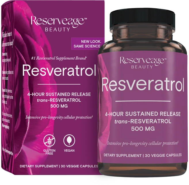 리저브에이지 - 레스베라트롤 500mg 서스테인드 릴리즈 30캡슐, 옵션 2. 레스베라트롤 500mg 30캡슐, 1개, 30정 - 쿠팡