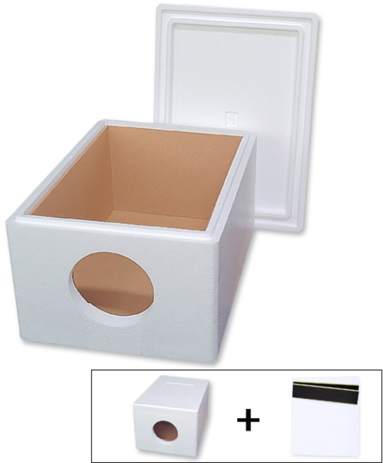 길고양이 겨울집용 내부스티로폼+종이박스+비닐에어커튼, 내부스티로폼 : 세로형, 1개