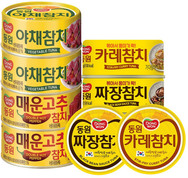 동원 참치 90g (매운고추 2P + 야채 2P + 짜장 2P + 카레 2P)