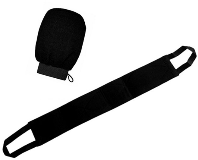 때르미러 요술 때밀이 극세사 저자극 때타올장갑과 롱때타올 set 2종, 롱때타올+때장갑 각1P, 2