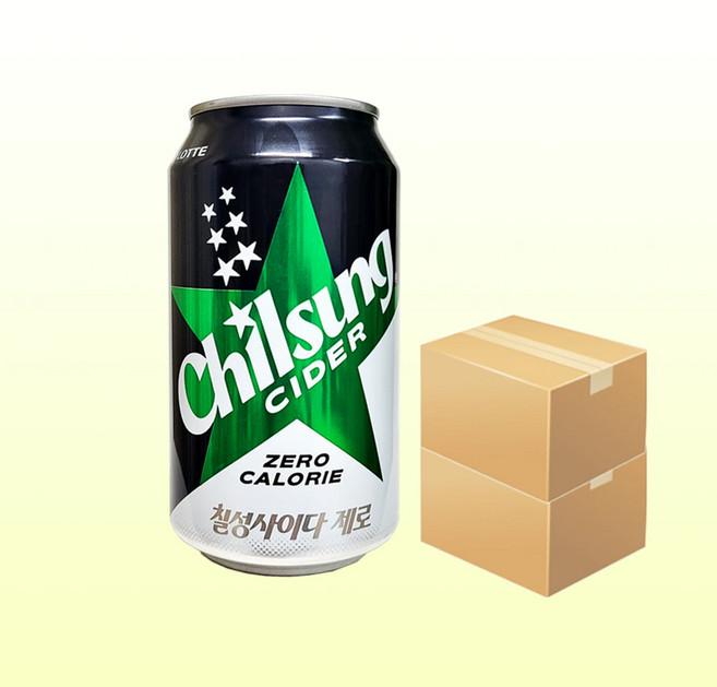 칠성 사이다 제로 업소용 355ml x 48캔(2박스) / 탄산 음료수, 48개