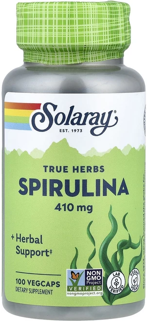 매우편하고 Solaray True Herbs 스피룰리나 410mg 베지 캡슐 100정 끝내주게잘나가는상품, SolarayTrueHerbs스피룰리나410mg베지캡슐, 1개 - 쿠팡