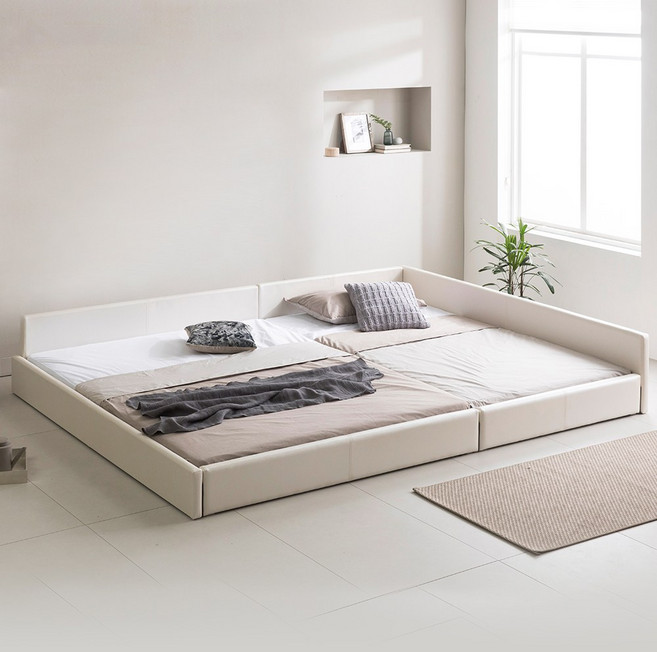 인홈 라온 저상형 패밀리침대 슬림형 국내제작, 아이보리