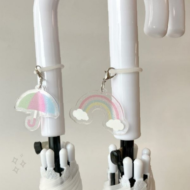 디자인 장식 키링 표현 가방 이름표 액세서리 귀여운 네임택 개성 무지개 우산