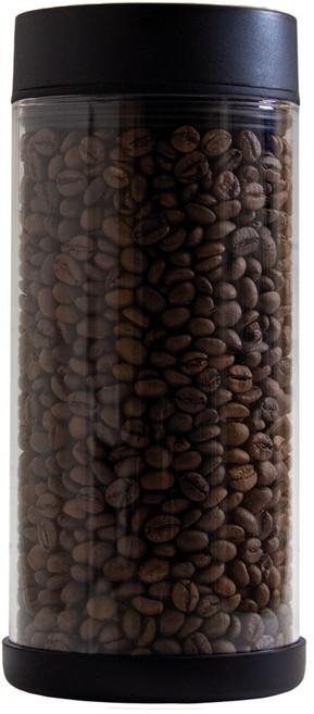 체리스타 락인 자동 진공 커피 원두 보관통, 1350ml, 1개, 블랙