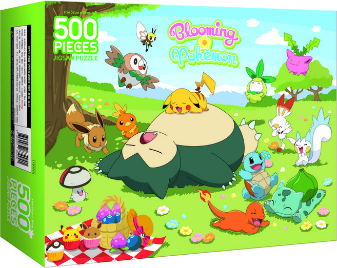 포켓몬스터 직소퍼즐 500조각 블루밍포켓몬, 혼합색상, 1개, 500피스