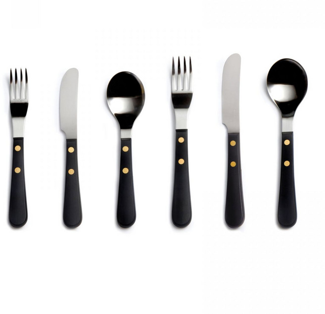 영국 데이비드멜러 프로방스 블랙 6P 커트러리 세트_영국배송