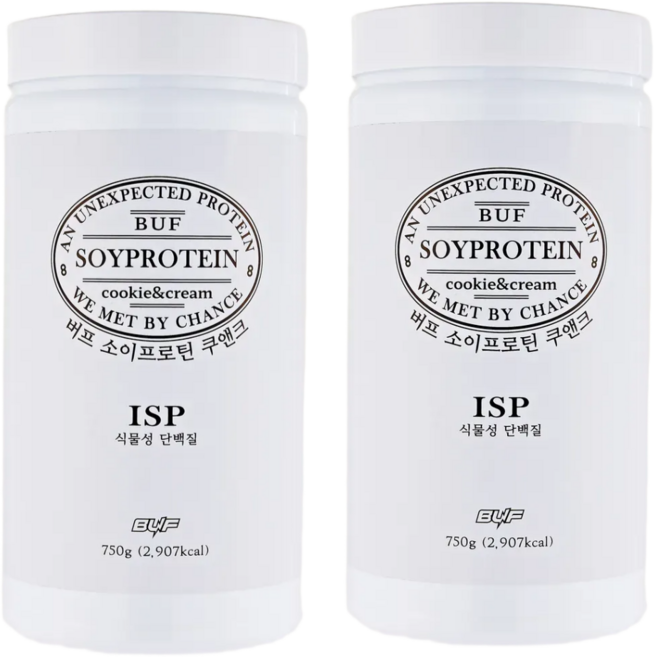 소이프로틴 ISP 분리대두단백 식물성 단백질 보충제 어린이 단백질 노인단백질보충제 쿠키앤크림, 2개, 750g