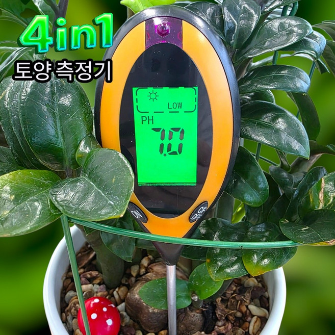 다용도 화분 흙 토양 산도 측정 식물 온도 습도계 수분 측정기, 1개
