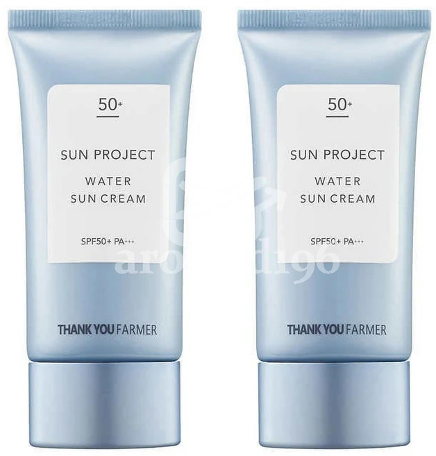 땡큐파머 땡큐파머 썬 프로젝트 워터 크림 SPF50+ Thank You Farmer Thank You Farmer Sun Project Water Sun Cream, 2개, 50ml - 쿠팡