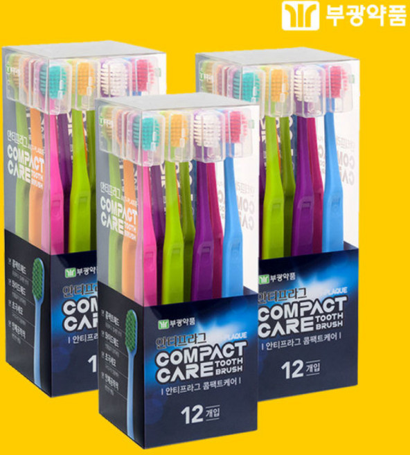 부광 얇은헤드 칫솔 초극세모 12입, 12개입, 3개