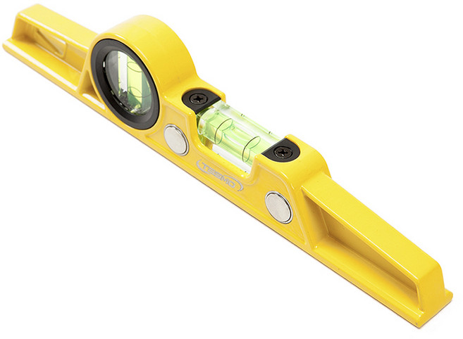 테스모 수평대 양면자석 주물 수평자 수평계 TL25M, 1개