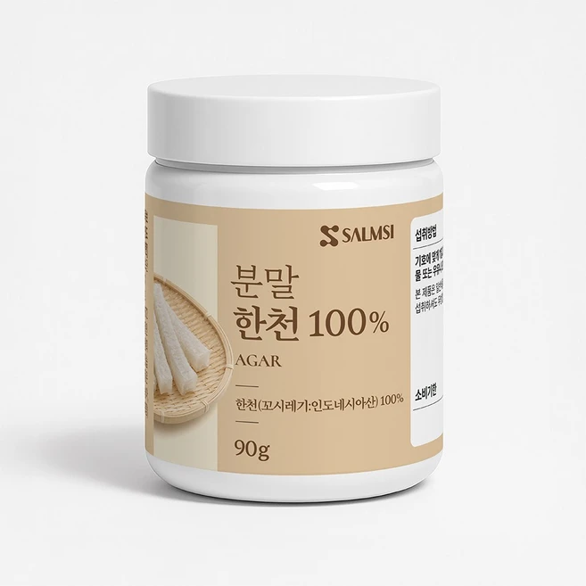 살므시 분말 한천 100% 90g, 1개 - 쿠팡