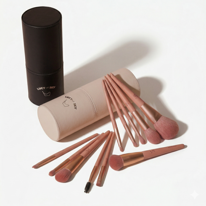 바닐라문 퍼펙트 메이크업 브러쉬 11종세트, 브러쉬 11종세트+케이스(블랙), 1개