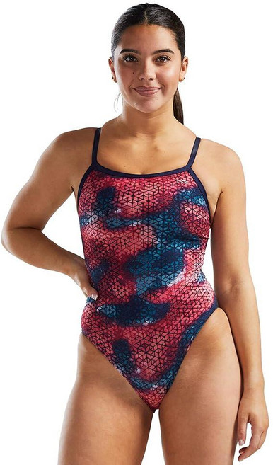TYR 여성용 Durafast 엘리트 다이아몬드핏 수영복 178435, Red/Multi