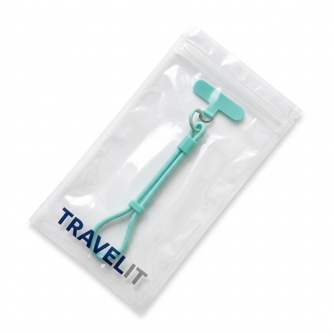 트래블잇 낙하 도난 방지 핸드폰 스트랩, 1개, 민트