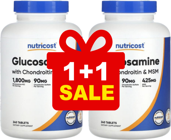 뉴트리코스트 글루코사민 + 콘드로이틴 & MSM 240정, 2개