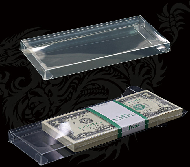 화폐수집용품 달러 지폐다발 보호 고투명 PET 케이스 OPP 포함