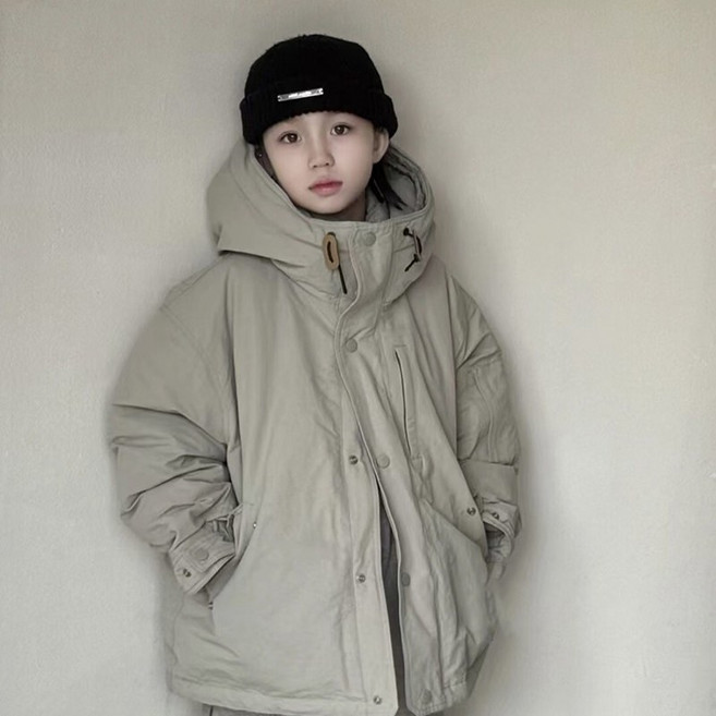 UPPERCUT 남아 겨울패딩 후드패딩 초등학생 야상패딩 겨울 점퍼 아우터 야상점퍼 헤비패딩 블랙 추가입고