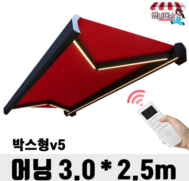 언니어닝 케이스어닝 v5 접이식 어닝 전동 자동 천막 박스 스카이 천갈이 카세트, 그 밖 색상