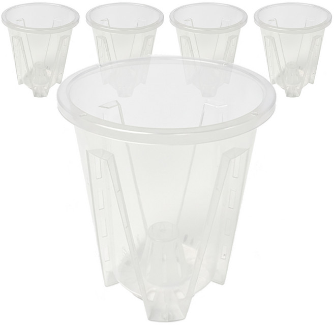 파파가든 롱 투명 슬릿화분 플라스틱 화분, 화분, 5개