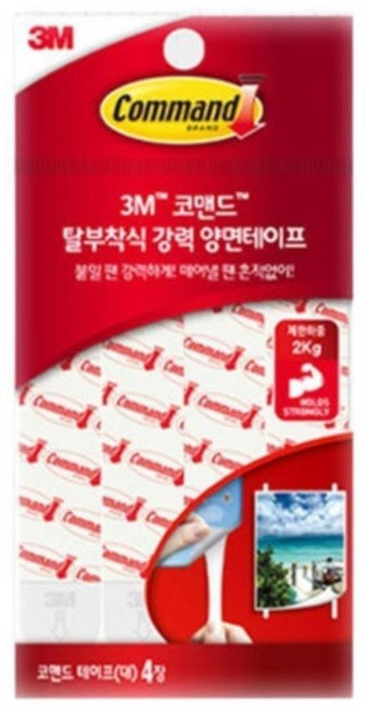 쓰리엠 코맨드 리필 테이프 대 4p, 3개