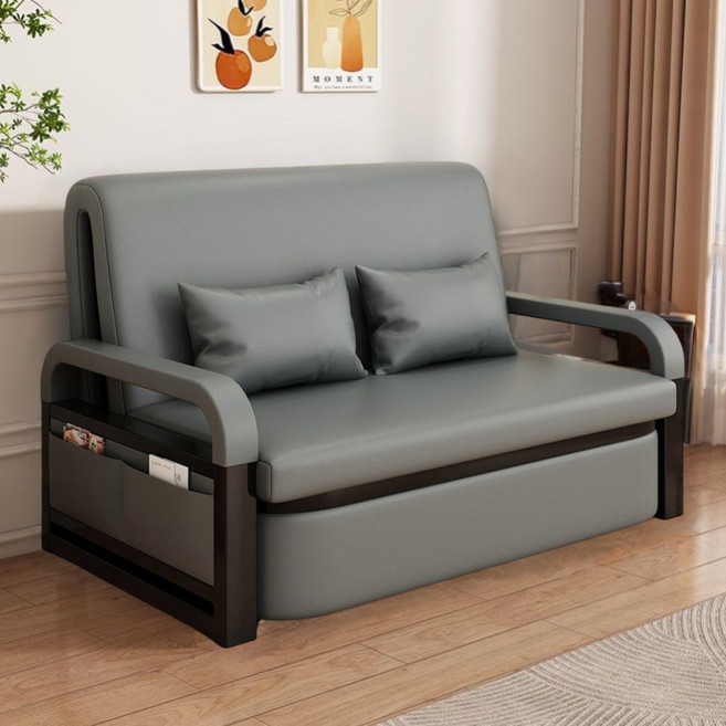 김가네가구 쇼파베드 라텍스 접이식 침대, 라텍스 소파 베드 그레이
