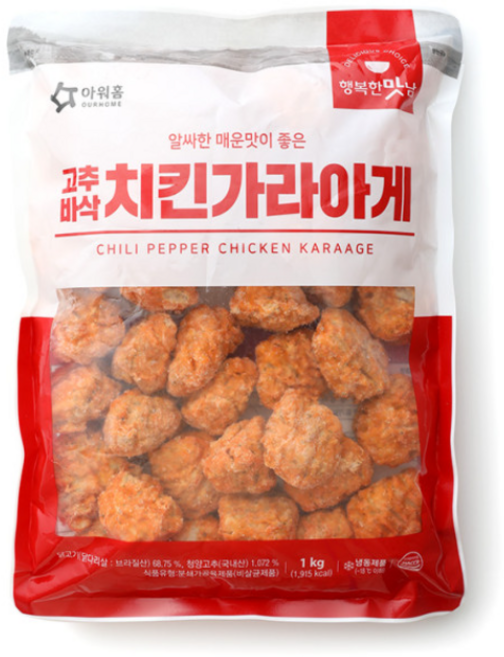 아워홈 행복한맛남 고추 바삭 치킨 가라아게 식자재용 1kg, 아워홈 행복한맛남 고추 바삭 치킨 가라아게 식자재용 1, 1개