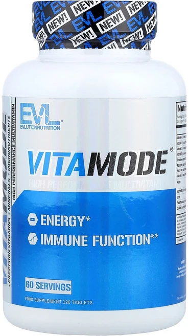 이블루션 Evlution Nutrition VitaMode® High Performance Multivitamin 120 Tablets, 1개, 120정 - 쿠팡