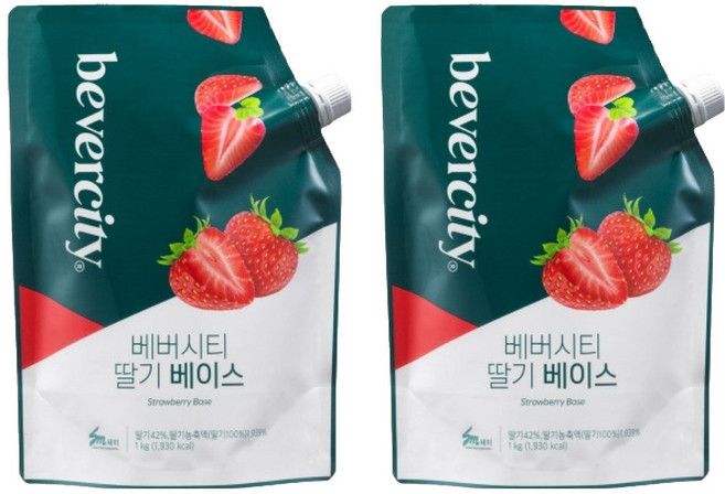베버시티 딸기 베이스 1000g, 1kg, 2개