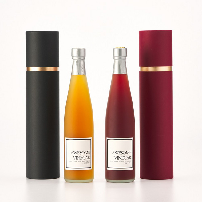 천연 자연 발효 과일 마시는 수제 식초 비니거 500ml 설 명절 추석 부모님 선물세트, 사과, 와인, 1개