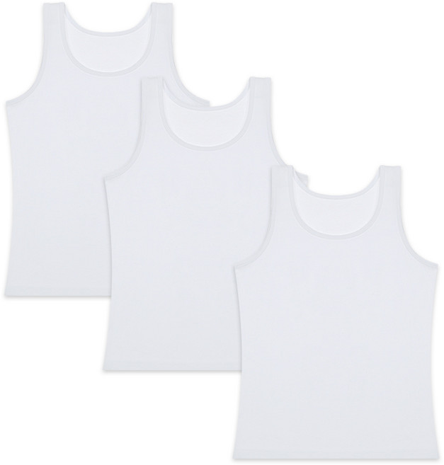 BYC 포그니 순면 코튼 주니어 여아 런닝 3P