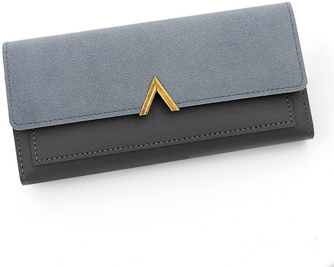 韓版簡約女士皮夾短夾大容量女生錢夾學生小卡包零錢包女用韓風流行皮夾聖誕禮物復古V字搭扣