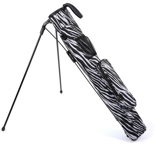SSV高爾夫 支架球袋, 黑白色（斑馬紋） 請用宅配通, 1個