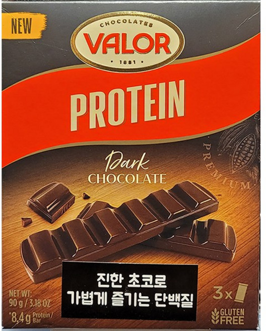 VALOR 발로르 프로틴 초콜릿 바 90g (원산지 : 포르투갈), 1개