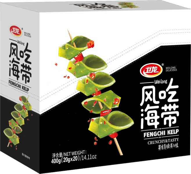 衛龍魔芋爽 風吃海帶 麻辣香辣酸辣盒裝 台灣專版 魔芋零食, 20個, 【盒裝】風吃海帶20g*20包, 20g