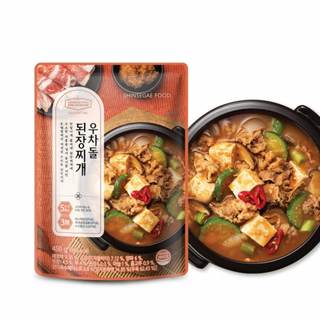[신세계푸드] 호텔컬렉션 에센셜 우차돌 된장찌개 450g x 5팩, 5개
