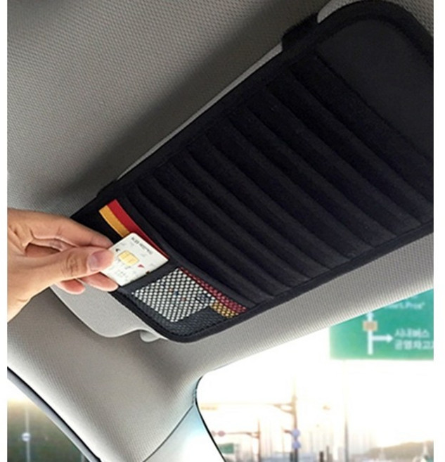 고급 차량용 국산 cd바이저 cd보관 12장 새차 선물용 차량용품, 1개