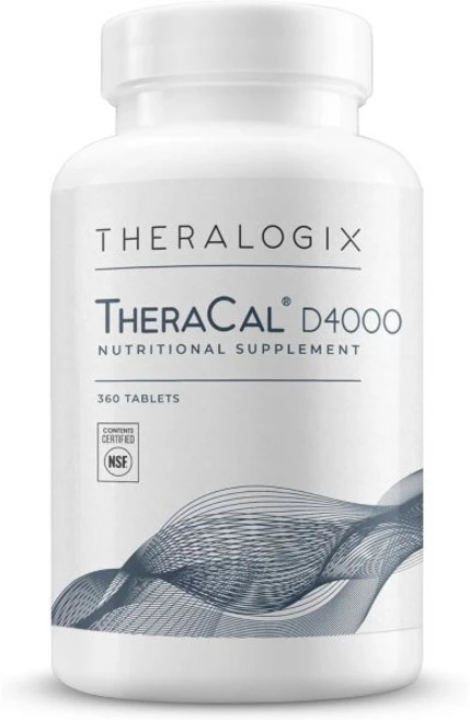 Theralogix TheraCal D4000 - Bone Health Support Supplement with Calcium Magnesium Vitamin D3 Vi, 1개, 360정 - 쿠팡