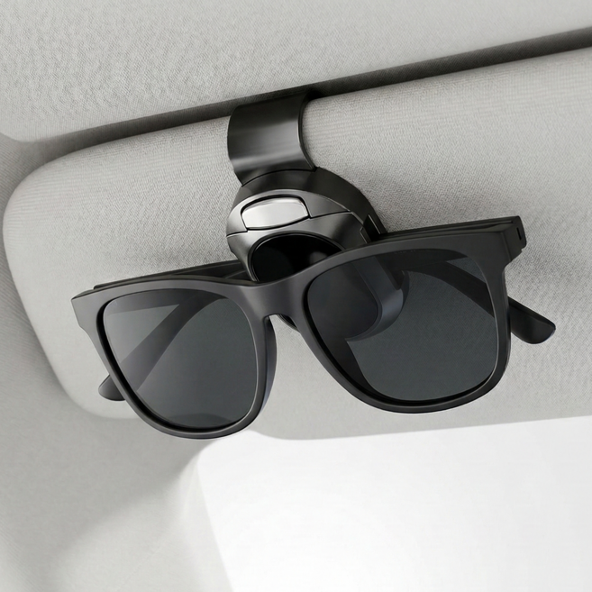 원앤미 차량 선글라스 안경 거치대, 1개, 블랙