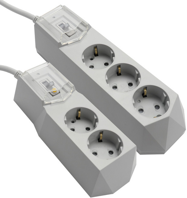 아이정 국산 4000W 고용량 멀티탭 에어컨 건조기, 3m, 배선차단 3구 그레이, 1개