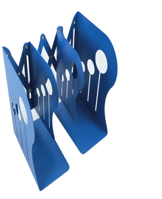 유월애 길이조절 책꽂이 대형 책정리대, 블루