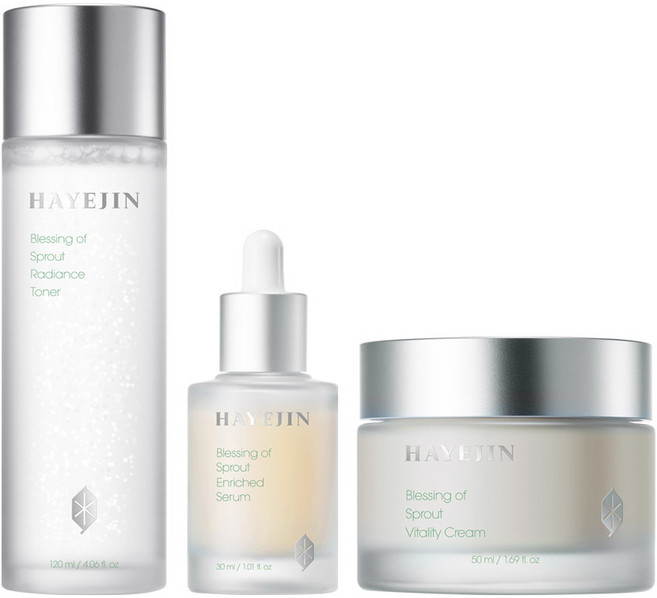하예진 블레싱 오브 스프라우트 3종 기프트 세트 (토너120ml+세럼30ml+크림50ml), 1세트