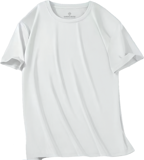 FASHION DESIGN涼感衣 冰絲排汗透氣網眼上衣 短袖工作休閒皆宜 夏季必備舒適涼感體驗, 白色